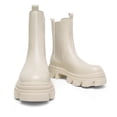 thumbnail image 2 of BURUDANI Women Mid-Calf Chunky Platform Chelsea Combat Boots Lug-Sole Slip-On Ankle Booties, 2 of 5