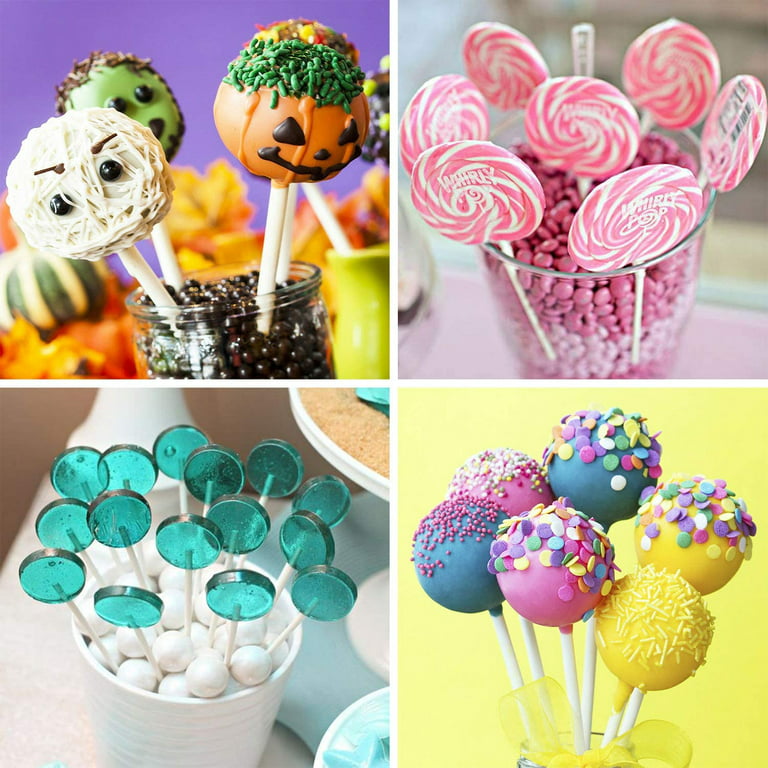 300 Pack Cake Pop Sticks 4 Inch Paper Treat Sticks for Lollipops