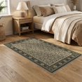 thumbnail image 2 of ODIKA 5'x7' Olive Green Abstract Charcoal Washable Area Rug Geometric Border Design With Modern Artistic Flair for Small Living Room, Bedroom, Easy Care, Non-Shedding, Pet Friendly, 2 of 7