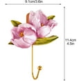 thumbnail image 6 of ABPETE 3 Pcs Resin Flower Wall Hooks Creative Tulip Wall Mounted Hooks for Hanging Coat Hat Towel Bag Key Hooks Living Room Bathroom Vintage Wall Decor, 6 of 7