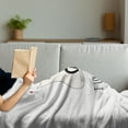 thumbnail image 3 of Love Soft Flannel Fleece Throw Blanket, Ideal for Cat Lovers Design Paws Hug Embrace Cuddle, Cozy Plush for Indoor and Outdoor Use, 70" x 90", Dark Brown Pale Ruby, by Ambesonne, 3 of 5