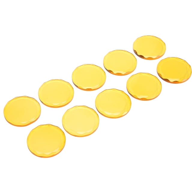 Soporte de pegamento para extensiones de pestañas, 10 piezas de vidrio redondo, paleta adhesiva para pestañas de vidrio, soporte de pegamento para pestañas de vidrio, claridad notable