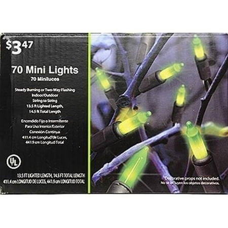 70 count mini orange halloween lights