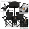 thumbnail image 4 of DXZ 2 Person Folding Camping Chair with Removable Umbrella, Cooler Bag and Carry Bag, Double Outdoor Beach Chair for Camping, Picnic, Fishing and Sports Events, 4 of 8