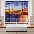 thumbnail image 2 of Ambesonne United States Kitchen Curtains, St. Augustine, 55"x39", Orange Blue Coral, 2 of 3