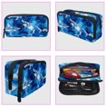 thumbnail image 3 of MUOOUM Pencil Case, Blue Tie Dye Sharks Pattern Large Capacity Pencil Pouch Stationery Pen Bag, 3 of 7