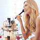thumbnail image 5 of Organizador de maquillaje giratorio de 360°, estante giratorio para maquillaje de baño, estante de tocador para almacenamiento de cosméticos de gran capacidad, 5 of 7