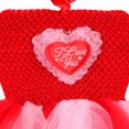 thumbnail image 2 of Robe de Saint-Valentin pour Bébé Fille Princesse Imprimé Cœur Sans Manches en Dentelle Tutu Rouge 3-4 Ans, 2 of 5