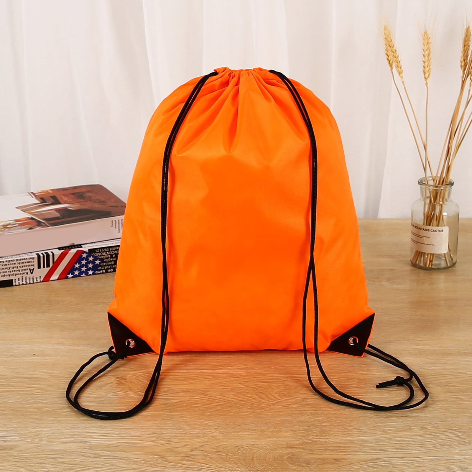 Visland Drawstring Backpack, Water Resistant String Bag, Sports Sackpack Gym Sack for Men Women Travel Storage Use