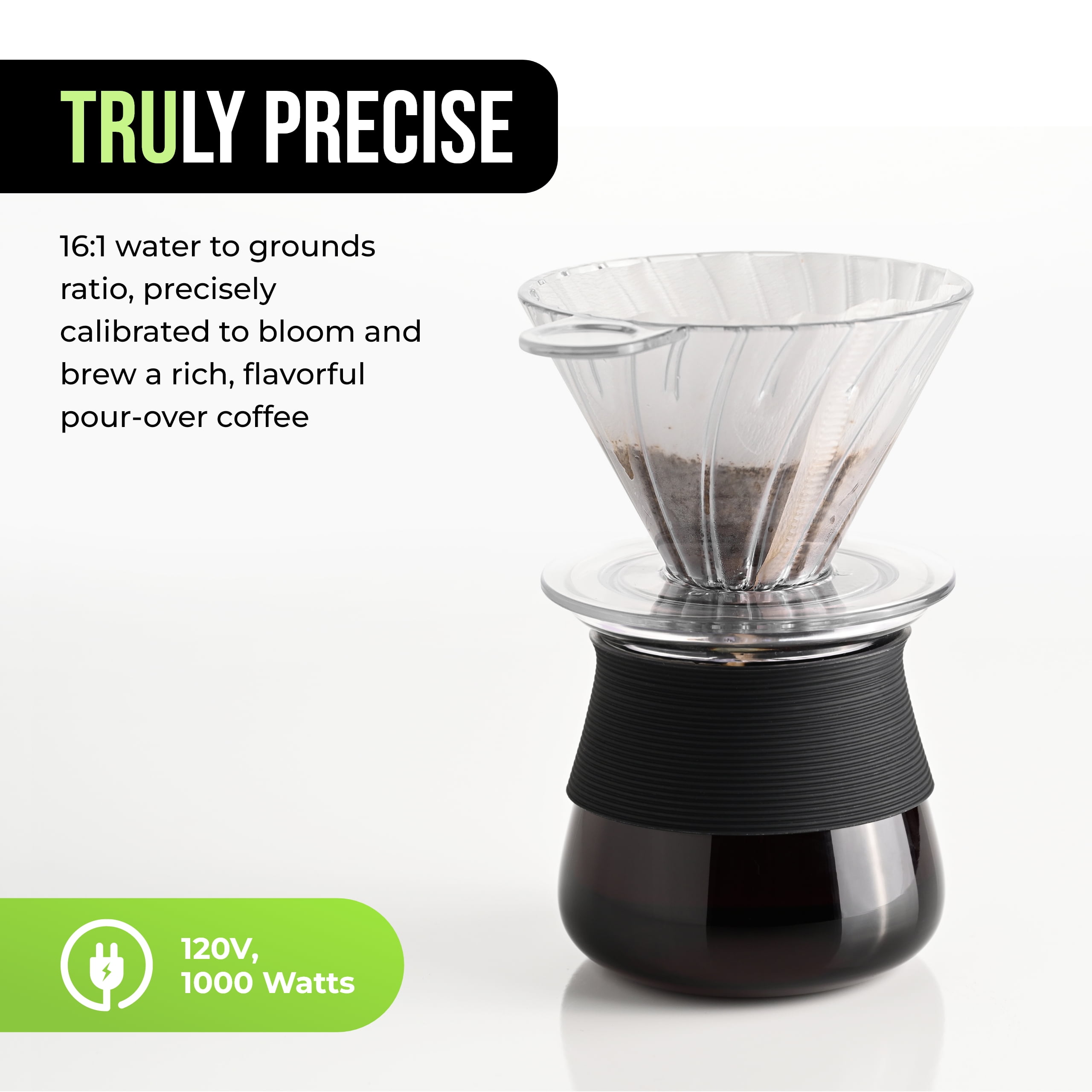 TRU Automatic Pour Over Coffee Maker with Digital Touch Screen