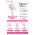 thumbnail image 2 of Espejo LED Kimhi con Rotación 360° y 3 Tipos de Luz | Ideal para Maquillaje, Skincare, Tocador y Uso Diario en Casa u Oficina, 2 of 3
