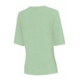 thumbnail image 3 of Women's Short Sleeve V Neck Casual Basic Solid Color Pullover Lightweight Soft Knit T-Shirt Tops, 3 of 5