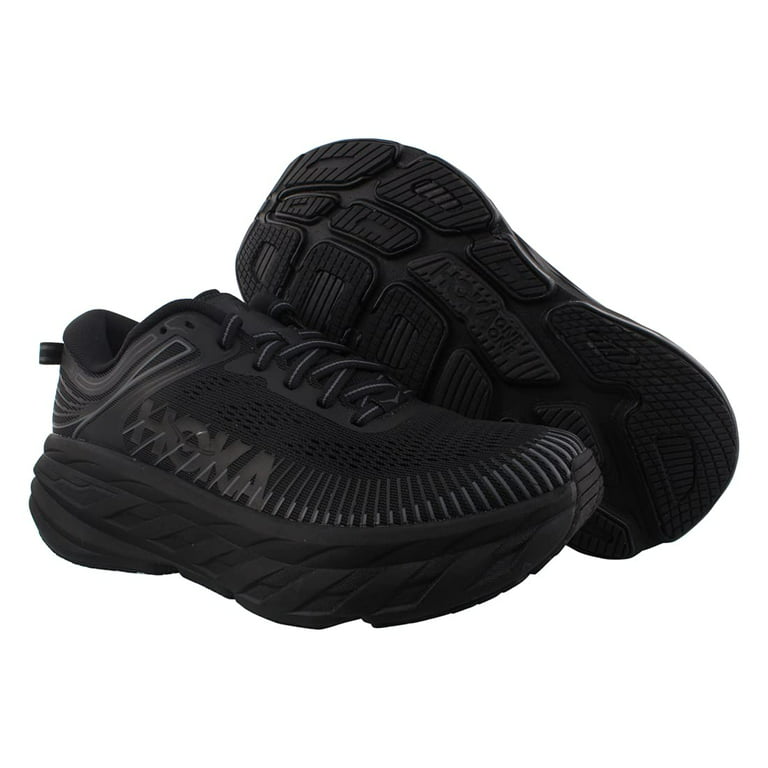 HOKA ONE ONE Bondi 7 Mens Shoes Size 10, Color: Black/Black