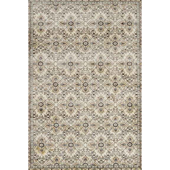 Cream Damask Area Rugs for Living Room Washable Rugs Boho Moroccan Area Rug Soft Neutral Geometric Bohemian Carpet Distressed Indoor Rug for Bedroom Dining Room Office Foldable Nonslip Rug