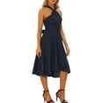 thumbnail image 4 of INSPIRE CHIC Maxi Dresses for Women's Sleeveless Fit and Flare Long Dresses Dark Blue XS, 4 of 5