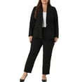 thumbnail image 2 of Agnes Orinda Plus Size Blazers for Women Button 2023 Long Sleeve Office Work Business Suit Blazer Jacket, 2 of 6
