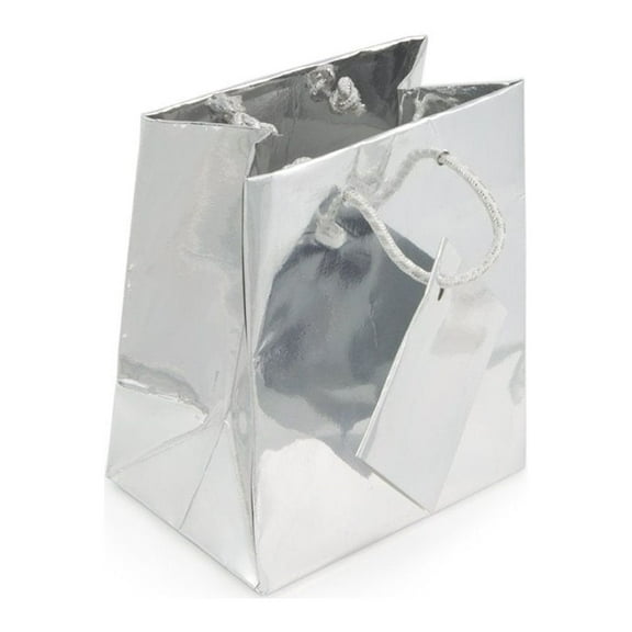 Gift Bag Mini Metallic Silver (Package of 20)