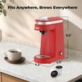 thumbnail image 3 of CHULUX Single Serve Coffee Maker for K pod and Ground Coffee, Single Cup Coffee Machine, Auto Shut Off, Red, 3 of 9