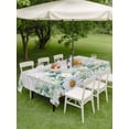 thumbnail image 3 of Outdoor Tablecloth with Umbrella Hole and Zipper, Green Eucalyptus Leaves Rectangle Table Cloth 60x84 Inch Waterproof Tablecloth, Daisy Summer Botanical Wooden Picnic Table Cover for Patio Camping, 3 of 7