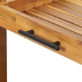 thumbnail image 5 of Noble House Teak and Black Acacia, Wood and Iron Outdoor Kitchen Serving & Storage Cart, 5 of 10