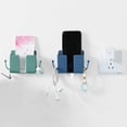 thumbnail image 4 of 3pcs Phone Stand, Cell Phone Holder for Bed, Wall Mount Storage Organizer Box, Wall Mounted Remote Control Holder with Hook, Self-Adhesive Universal Media Organizer Storage Box (White), 4 of 7