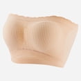 thumbnail image 2 of BaoFuBaoMei Strapless Bras for Women Plus Size Ribbed Wireless Bra Non Slide Supportive Bandeau Bra Soft Everyday Tube Bra, 2 of 5