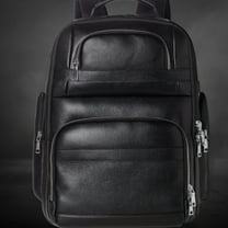 Travel Backpack Genuine Leather Men,Black