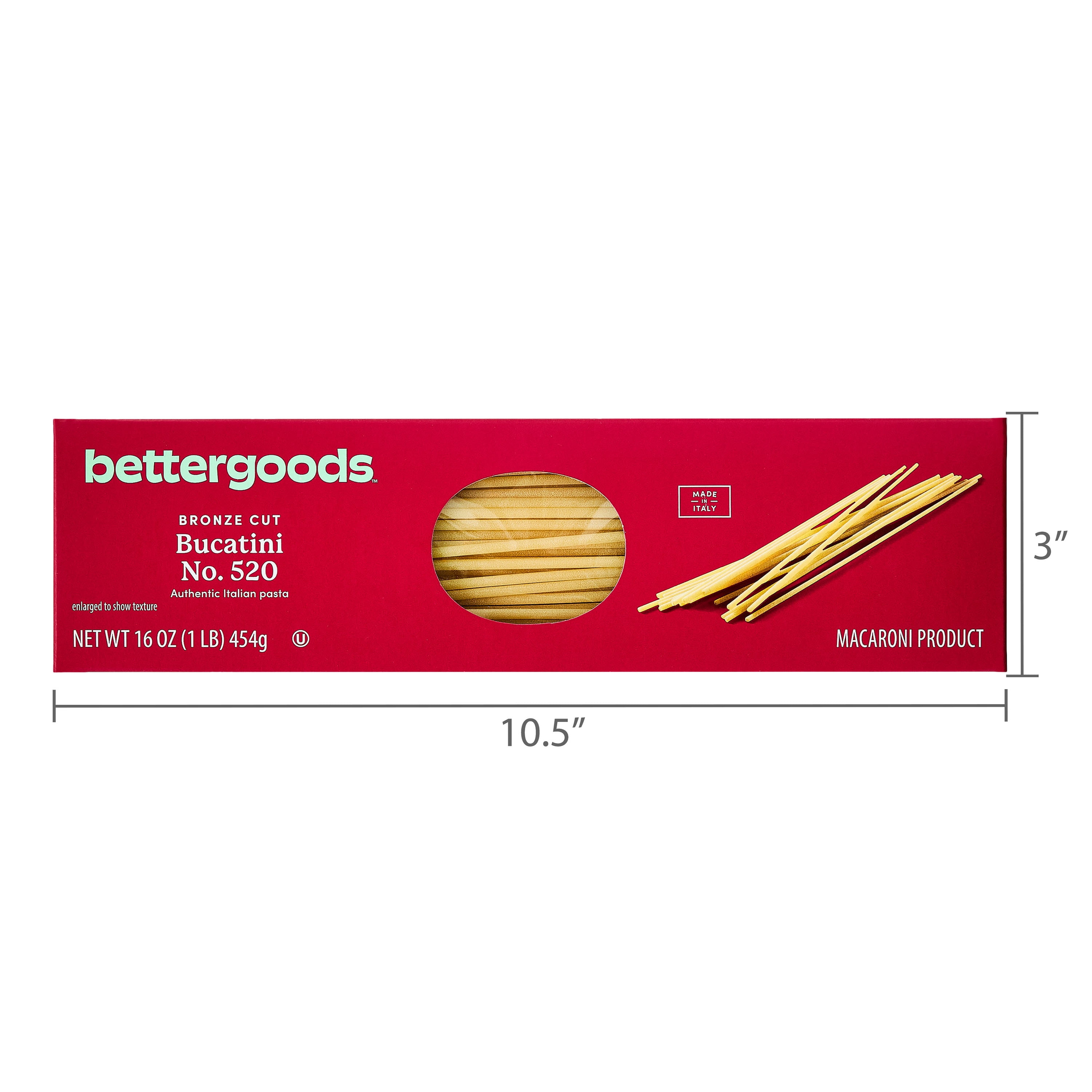 (6 pack) bettergoods Bronze Cut Bucatini Pasta, No. 520, 16 oz