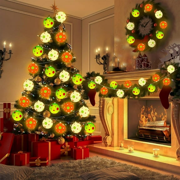 Kdkad Christmas String Lights, Battery Powered 10 LED 59 Inch Multicolor Lights for Indoor Outdoor Xmas Tree Home Party Decoration