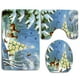 thumbnail image 1 of ABPHQTO Árbol y ciervos navideños Juego de alfombras de baño de 3 piezas Alfombra de baño Alfombra de contorno y tapa de inodoro, 1 of 2