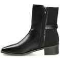 thumbnail image 3 of Journee Womens Aubrie Inside Zip Stacked Heel Booties, Widths Available, 3 of 10