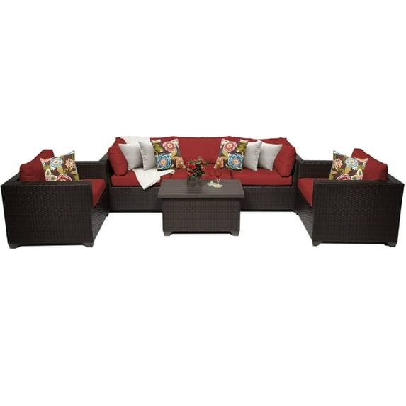 Premier 6 Piece Outdoor Wicker Patio Furniture Set 06b