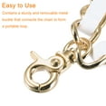 thumbnail image 5 of Uxcell Leather Wristlet Strap, 8" Hand Wrist Lanyard Chain Holder for Bag, White&Gold, 5 of 6