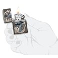thumbnail image 5 of Zippo Knights Glove Design Black Ice Pocket Lighter, 5 of 6