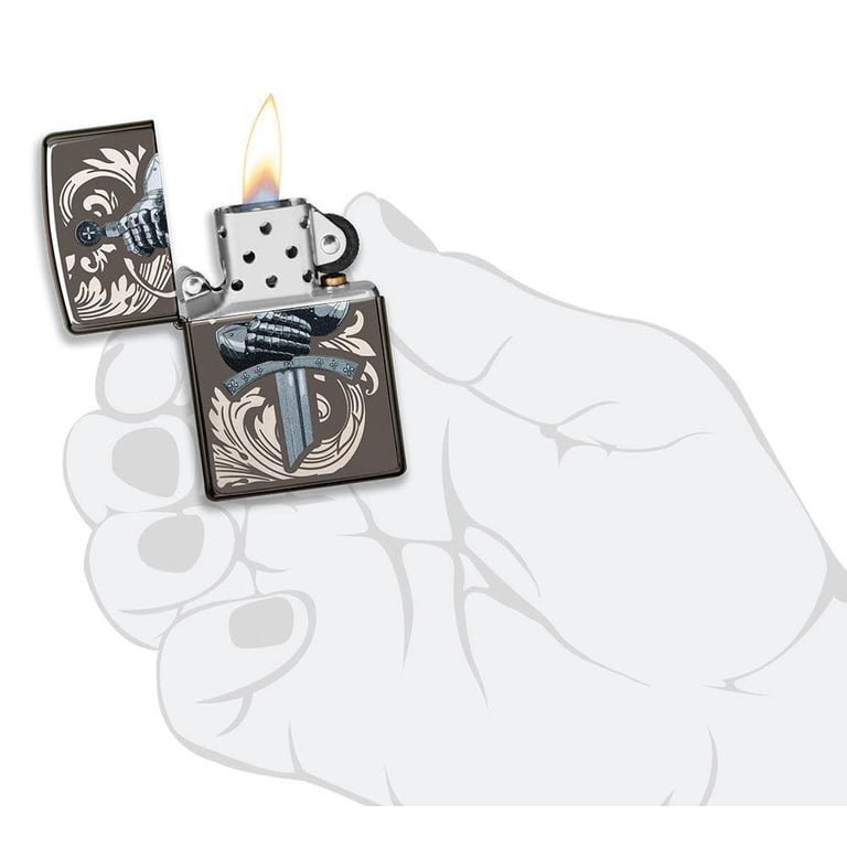Zippo Knights Glove Design Black Ice Pocket Lighter - Walmart.com