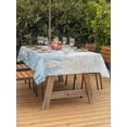thumbnail image 3 of Outdoor Tablecloth with Umbrella Hole for Patio/Picnic/Party/Camping, Blue Octopus Coastal Waterproof Table Cloth Rectangle Table Cover Washable, Coral Summer Beach Nautical Ocean Blue (60"x 84"), 3 of 8