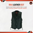 thumbnail image 2 of Daniel Smart XS to 9XL Sleeveless Men Black Leather Cowhide Biker Vest with Lace up sides, 2 of 7
