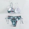thumbnail image 4 of Gibobby Conjunto de Traje de Baño para Mujer Bikini con estampado de moda para mujer Conjunto de traje de baño de dos piezas con realce sexy(Blanco,CH), 4 of 5