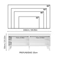 thumbnail image 3 of Mueble Mesa para Tv Rack Turim Madesa Hasta 65'' Blanco, 3 of 8