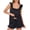 16C# Black, variant on Womens Satin Pajama Sets 2 pcs Soft Ruffle Pj Silk Tank Top and Shorts Sleepwear Babydoll Bridal Pajamas Sky Blue S