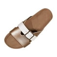 thumbnail image 2 of IUJSOY Women's Slide Sandals with Soft Cork Footbed Comfortable Arch Support Flat Sandals for Summer, 2 of 9