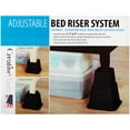 CreativeWare Plastic, Adjustable Bed Riser System in Black, 8 Count