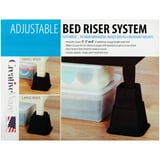 CreativeWare Plastic, Adjustable Bed Riser System in Black, 8 Count ...