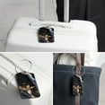 thumbnail image 6 of RATGON 2 Pack Luggage tag PU Leather with Stainless Steel Loop Dark Marble Texture Travel Trip, 6 of 7