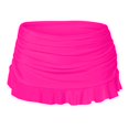 thumbnail image 4 of MNCEKFOD Swim Bottoms for Women Midi Waisted Retro Basic Bikini Swim Shorts Full Coverage Pleated Bathing Suit Bottom Hot Pink L, 4 of 5