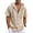 Beige, variant on Button Up Shirts for Men Short Sleeve Cotton Linen Men's Hooded Shirt Casual Summer Loose Fit Beach Outfits