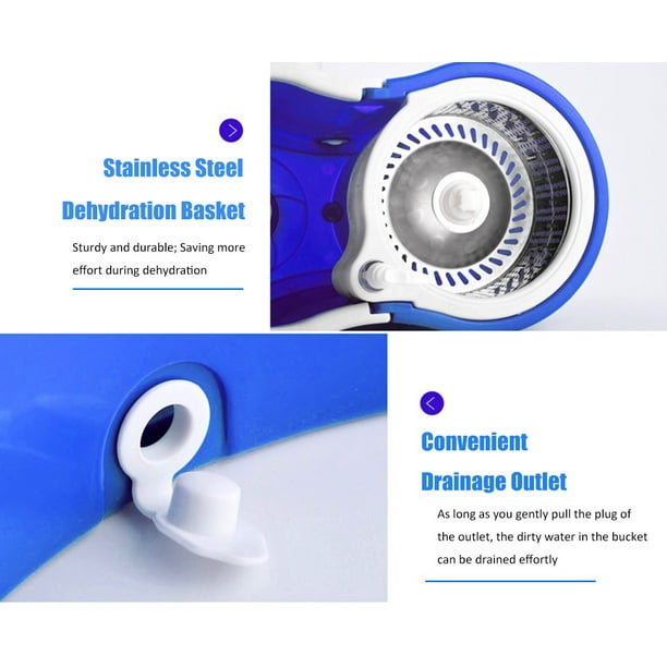 Mop and Bucket Set, 360 Spin Mop and Bucket with Wringer Set, Mops and Buckets for Floors, 3pcs Mop Replacement Head Refills, 61 Mop and Bucket Set, 360 Spin Mop and Bucket with Wringer Set, Mops and Buckets for Floors, 3pcs Mop Replacement Head Refills, 61