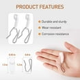 thumbnail image 2 of 160 Pieces Traverse Rod Slides and Curtain Hooks Replacement Set White Plastic Snap-in Traversing Rod Slides and Drapery Pin Hooks Window Door Shower Curtain Accessories, 2 of 8
