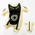 thumbnail image 1 of CAROOTU Newborn Baby Boys Girls Jumpsuit Short Sleeves Cartoon Print Round Neck Breathable Rompers for Summer, 1 of 6