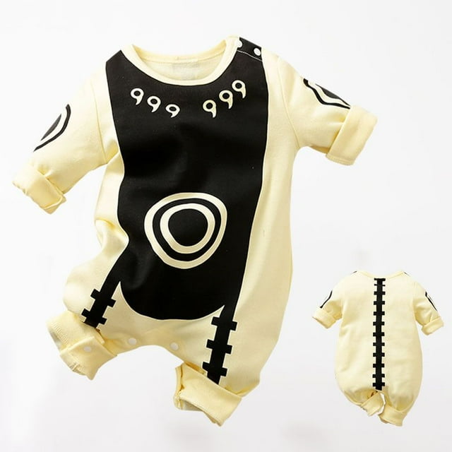 CAROOTU Newborn Baby Boys Girls Jumpsuit Short Sleeves Cartoon Print Round Neck Breathable Rompers for Summer